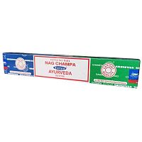 Благовония Sai Baba Nag Champa / Ayurveda, 16 г, Satya